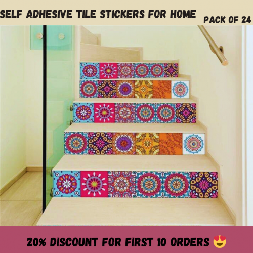 Self Adhesive Tile stickers Pack of 24 