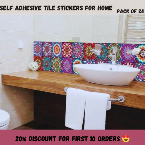 Self Adhesive Tile stickers Pack of 24 