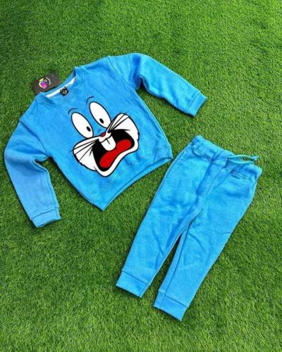2 pc kids stitched fleece Track suit 
