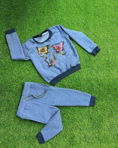 2 pc kids stitched fleece Track suit 