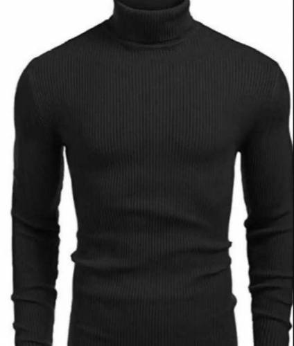 1pcs men's cotton plain high neck 