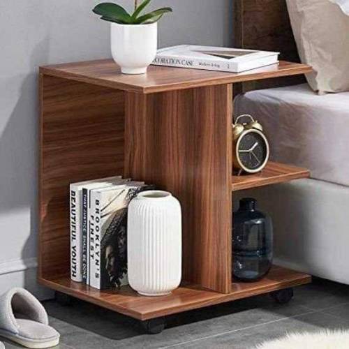 Wooden Side table with Wheel's 