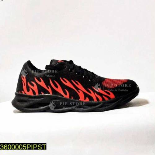 Men's Rubber Comfortable Joggers Red Fire