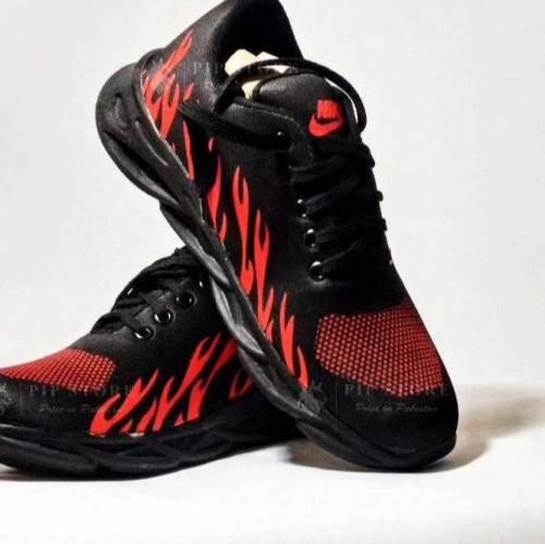 Men's Rubber Comfortable Joggers Red Fire