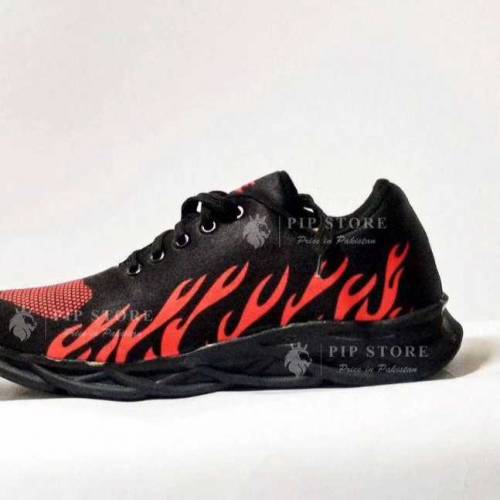 Men's Rubber Comfortable Joggers Red Fire