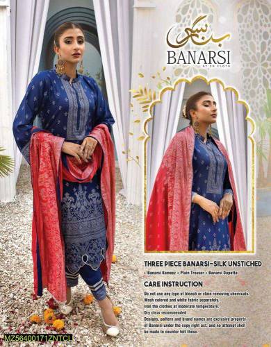 3 pc Indian silk lilion dress 