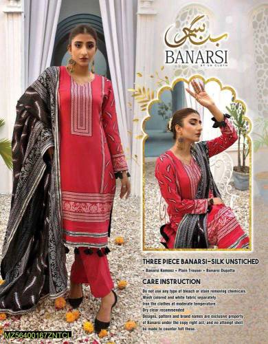 3 pc Indian silk lilion dress 