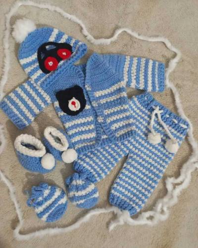 handmade crochet newborn baby set 