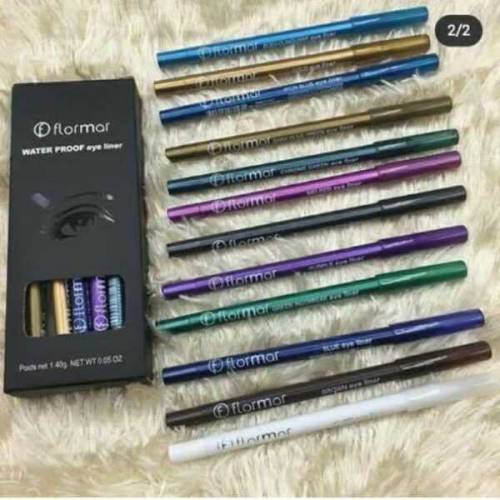 Pack Of 12 New Flormar Glitter Eye And Lip Liner PencilFlormar