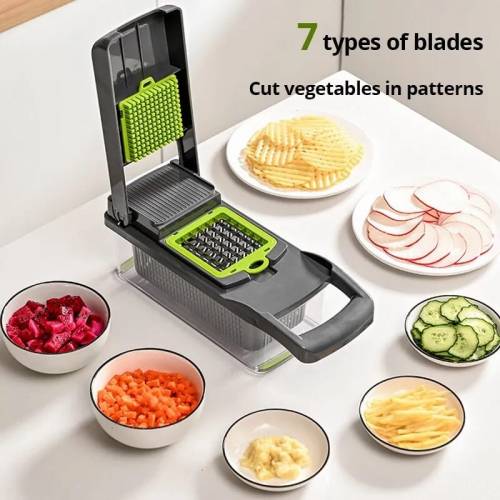 Multi-functional 10 in 1 Nicer Dicer Vegetable Cutter