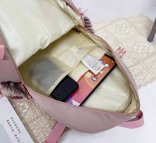 Kawaii Backpack for Girls School Bag Large Capacity Pins Accessories 