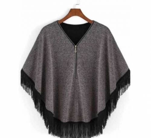 Zipper Poncho For Women | Winter Poncho