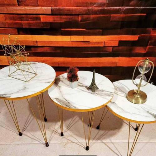unique Metallic tables✨