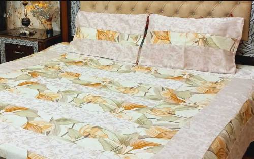 3 Pcs cotton patch double bedsheets 