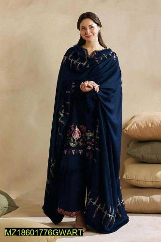 3 pcs Women's Unstitched Dhanak Suit