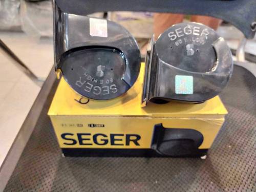 SEGER Trumpet Car Horn Set - High/Low Tone, 12 Volt, Universal Fit, 60