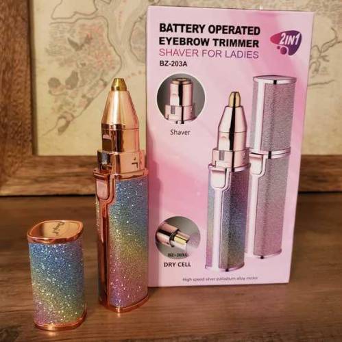 2 In 1 Electric Eyebrow Trimmer Makeup Painless Eye Brow Epilator Mini