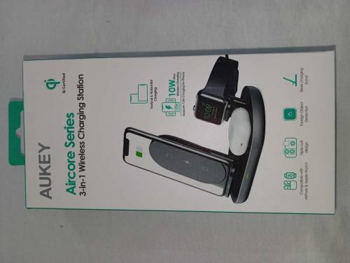Original Aukey Wireless Charging Station 3-in-1 . wireless charger.