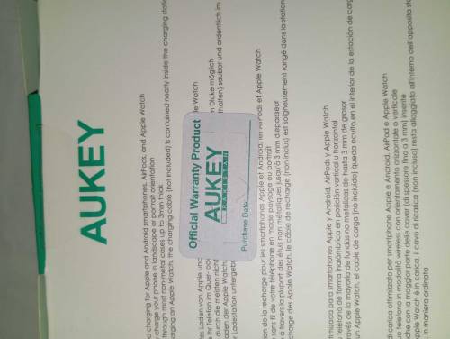 Original Aukey Wireless Charging Station 3-in-1 . wireless charger.