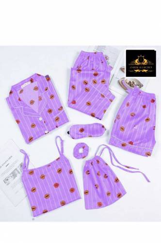 lip print sleep wear for women 