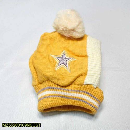 kiss Wool Cap with Neck warmer 