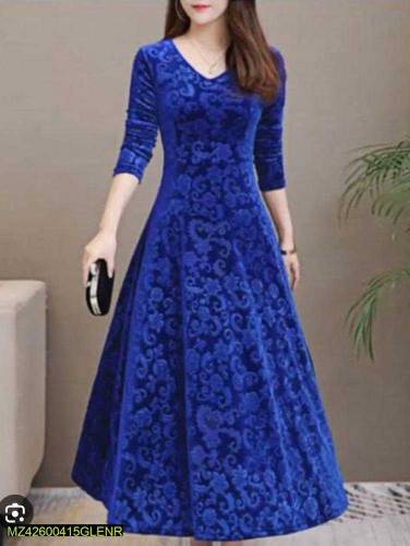 : 2 Pcs Women's Unstitched Velvet Printed 