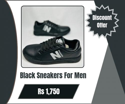 Black Premium Sneakers For Men