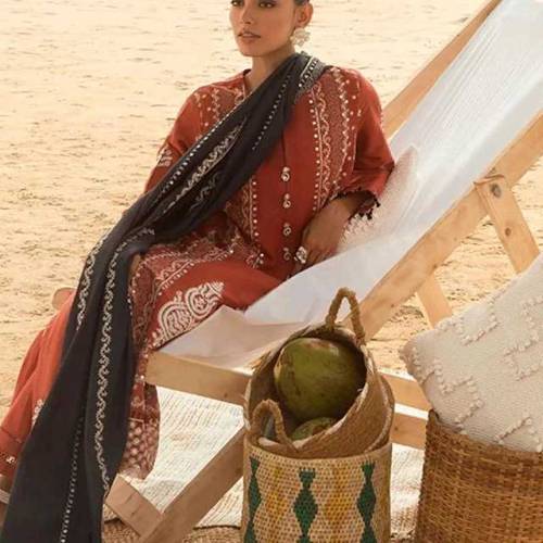 3pcs Unstitched Embroidered suit 😍