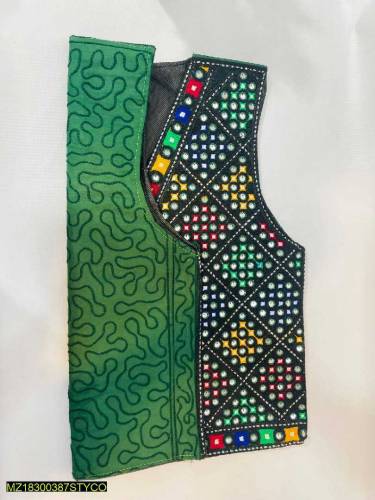 Tridational Mirror Aari Work Woman Waist Coat 
