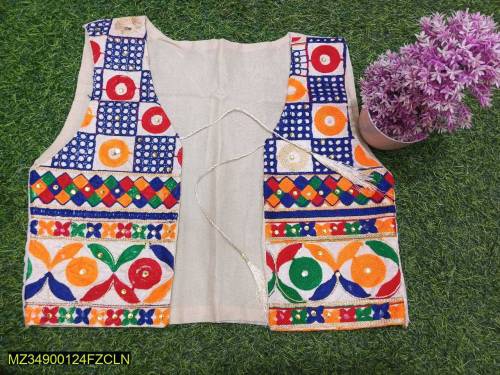 Tridational Mirror Aari Work Woman Waist Coat 