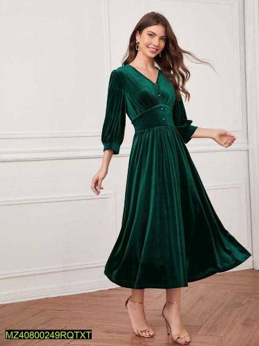 2pcs velvet plain suit
