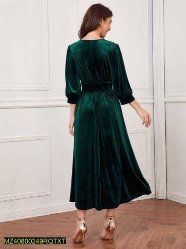 2pcs velvet plain suit