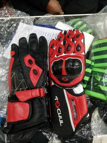 motor bike riding saftey gloves in leather