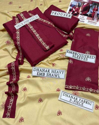 3 pc unstitched dress