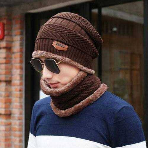 beanie wool cap with neack Warmer 