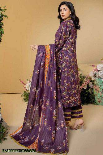 3pcs women's unstitched masuri khaddar suit
