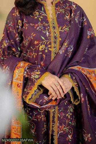 3pcs women's unstitched masuri khaddar suit