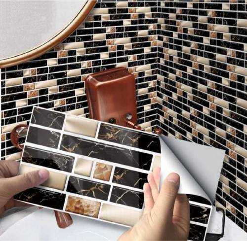 Self-adhesive Colorful Tile Stickers Pack of 50-100-150-200 Pieces.