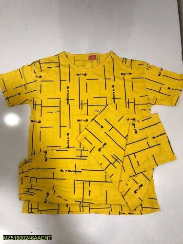 2 pcs women's Stitch jersey printed sleepwear 