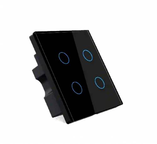 Smart WiFi 4 Gang Switch Black Colours Available