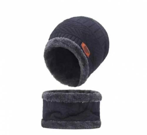 Unisex Beanie Wool Cap With Neck Warmer