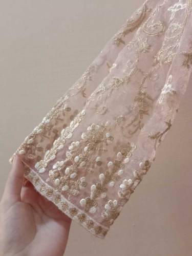 Ready to wear frok with trouser and net beautiful embroidered dupatta