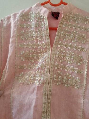 Ready to wear frok with trouser and net beautiful embroidered dupatta