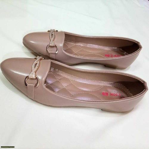 Beige Buckle Pumps