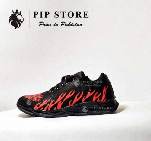 Mens Rubber Comfortable Joggers Red Fire