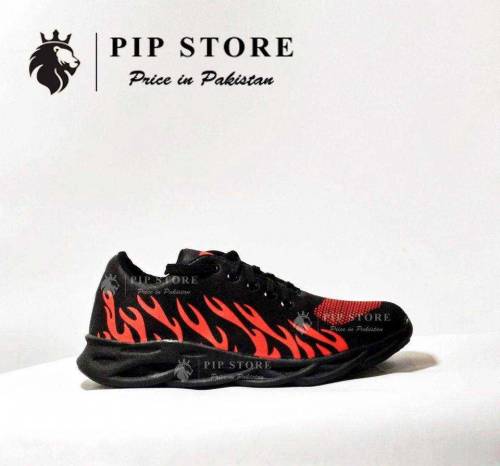 Mens Rubber Comfortable Joggers Red Fire