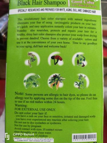 ROSE Day Fast Black Hair Color Shampoo