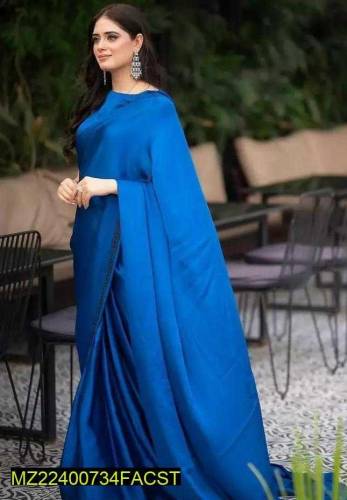 unstitched silk plain saree collection 