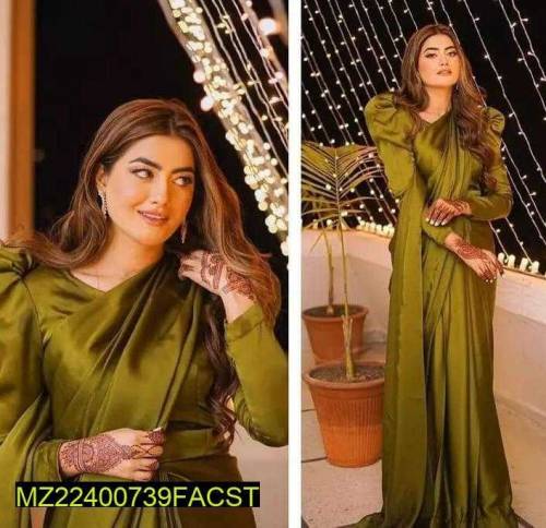 unstitched silk plain saree collection 