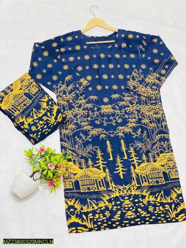 2 pc women lawn printed suit